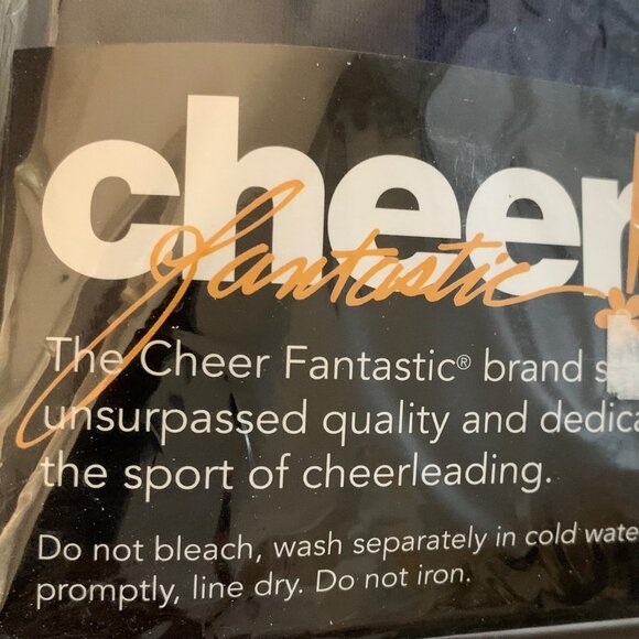 Cheer Fantastic Long Sleeve Bodysuit Leotard Mockneck Zip Back M Navy Blue - Picture 7 of 9